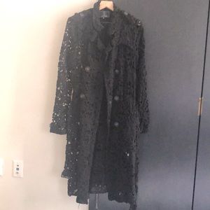 Crochet long jacket/coat